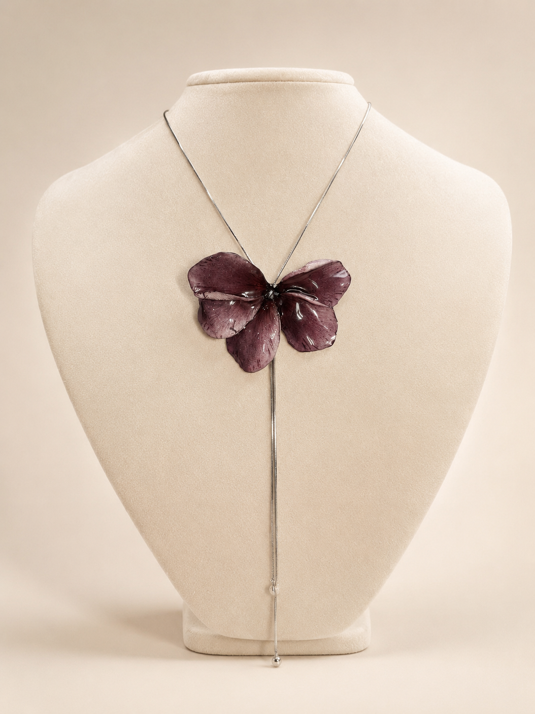 Half Moon Plumeria Bolo Necklace