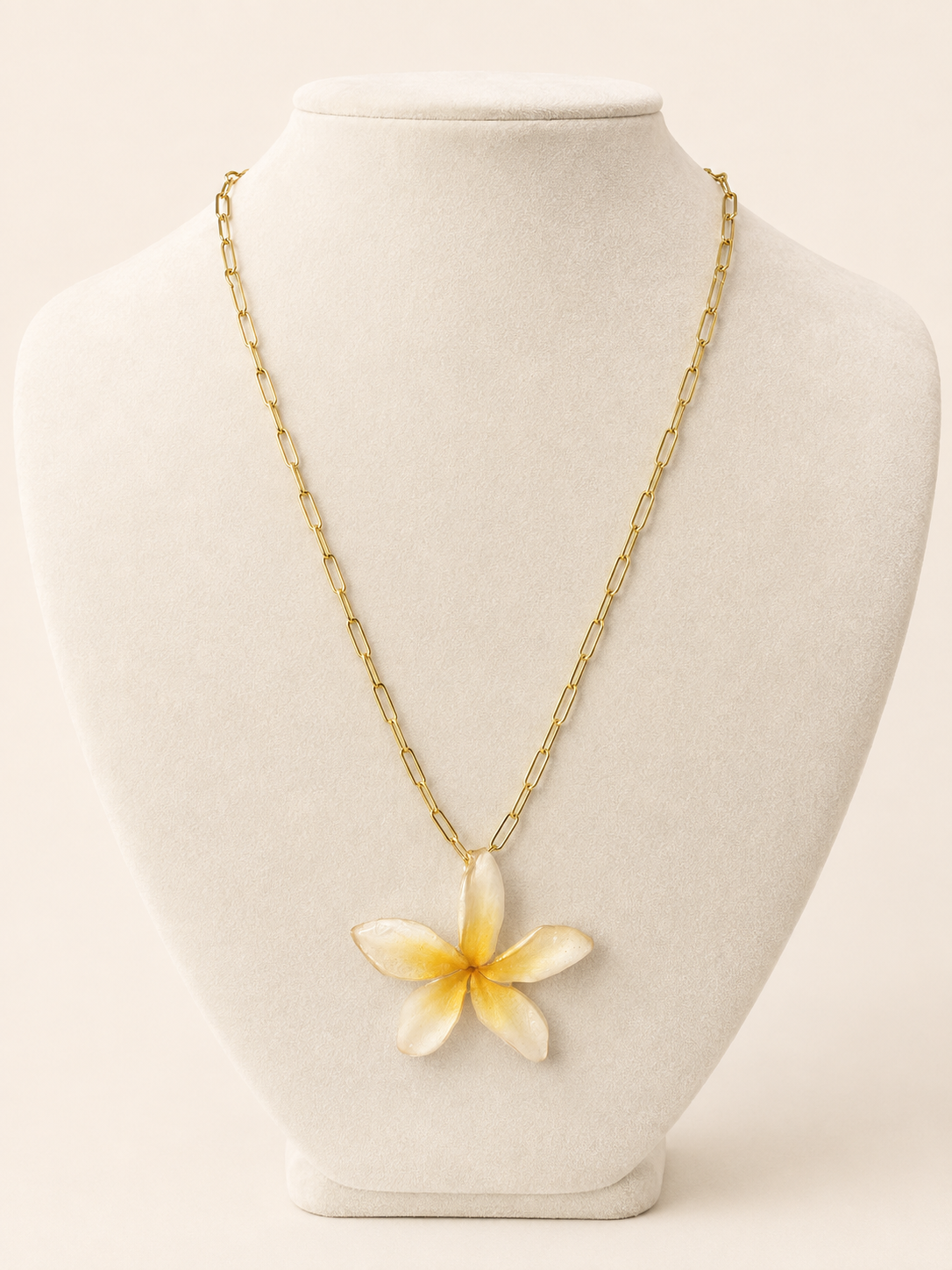 Celadine Plumeria Necklace