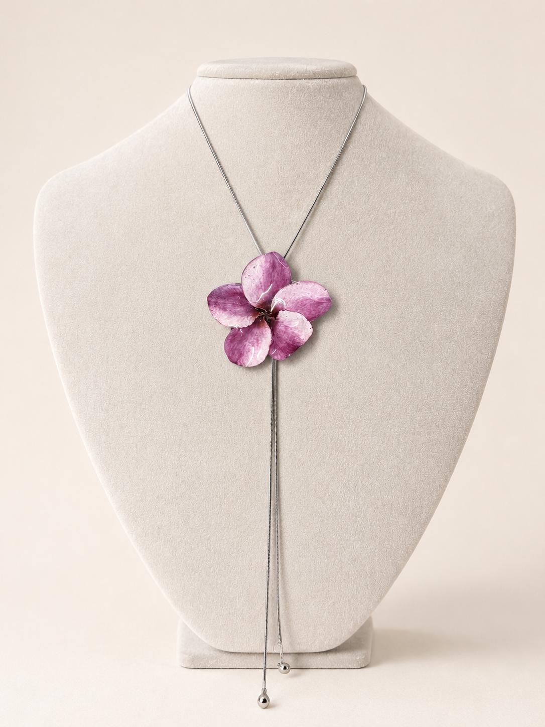 Elsie Plumeria Bolo Necklace