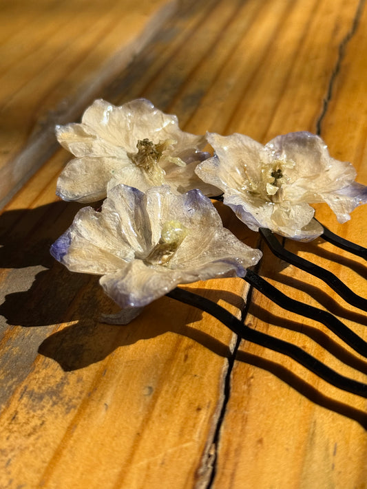 Aurora Blue Delphinium Hairfork / Hairpin