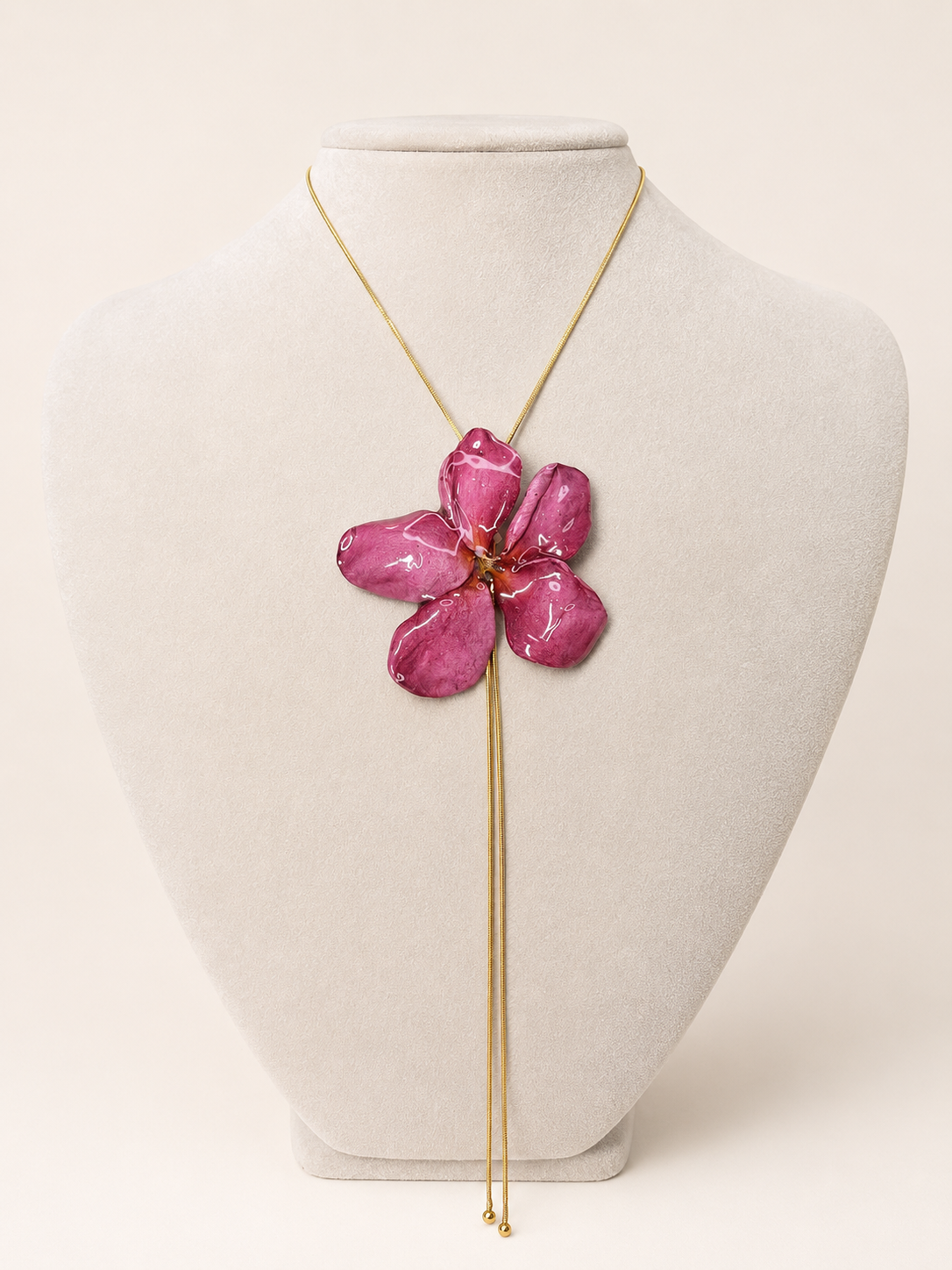 Charlotte Plumeria Bolo Necklace