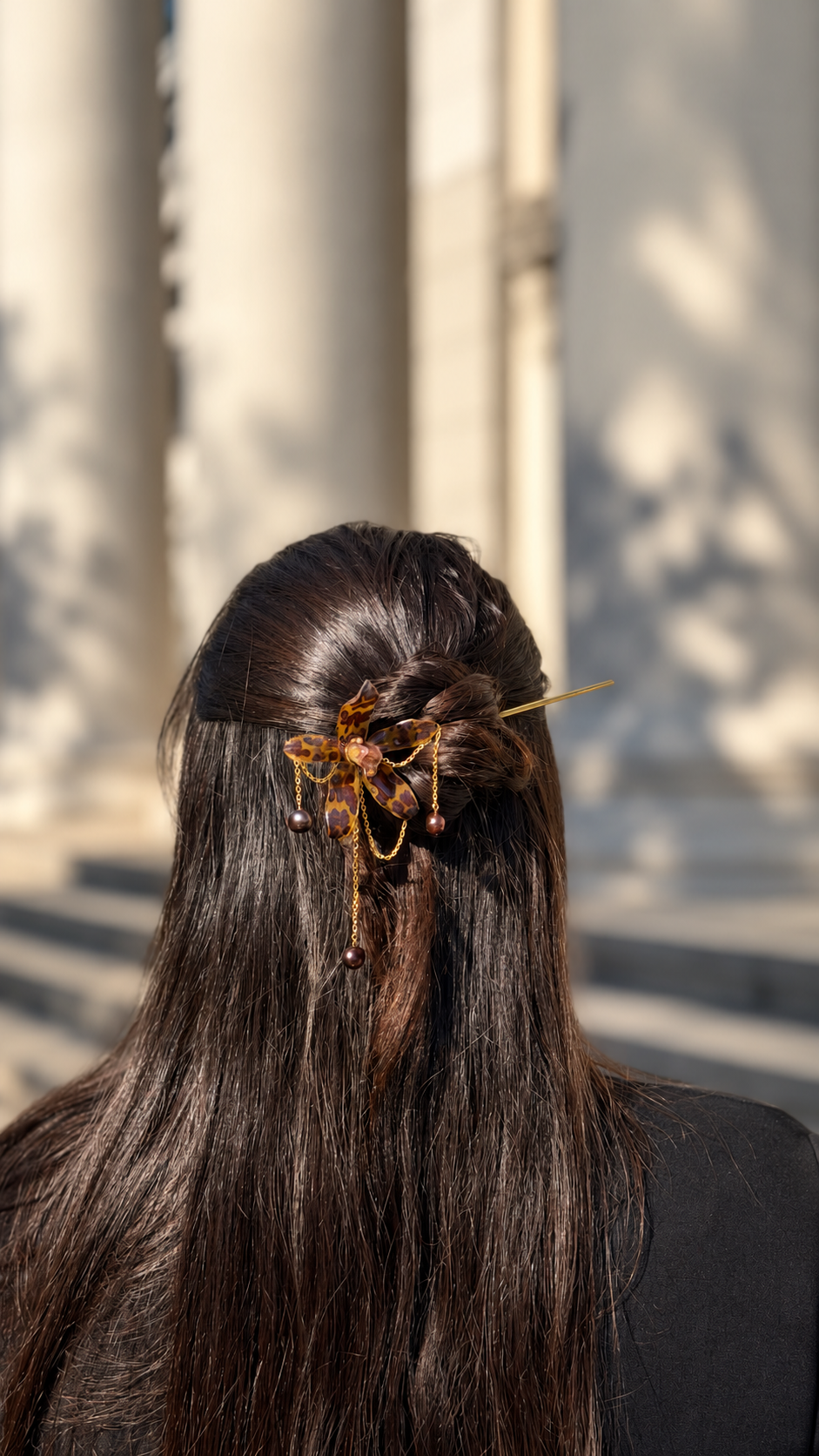 Grammatophyllum Orchid Hair Stick