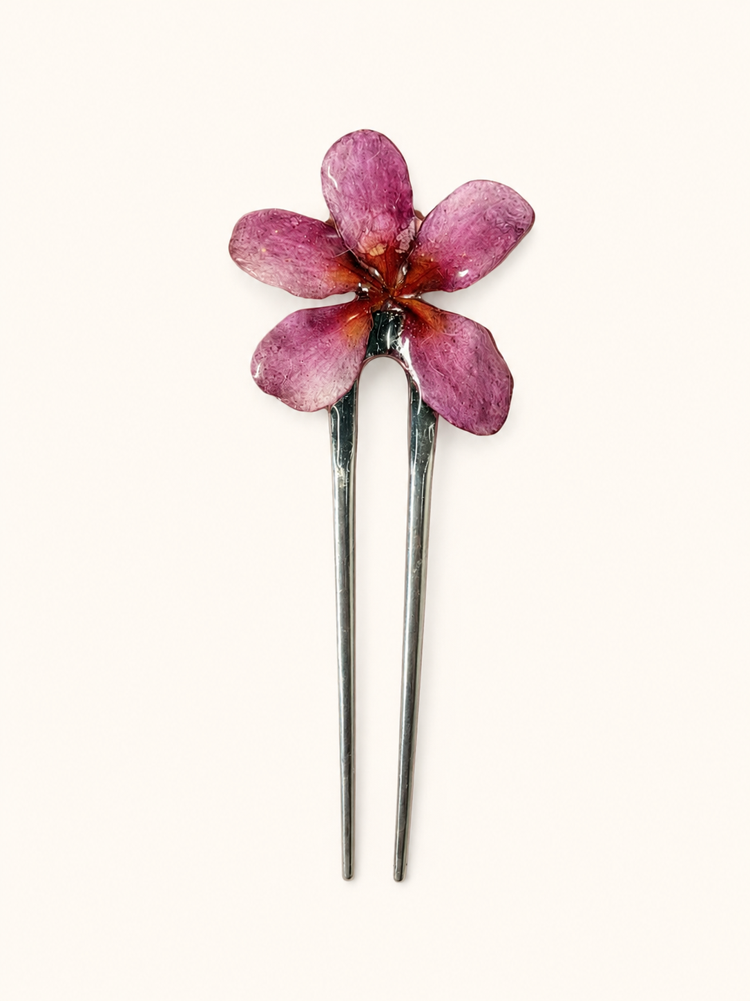 Pink Plumeria Hairpin