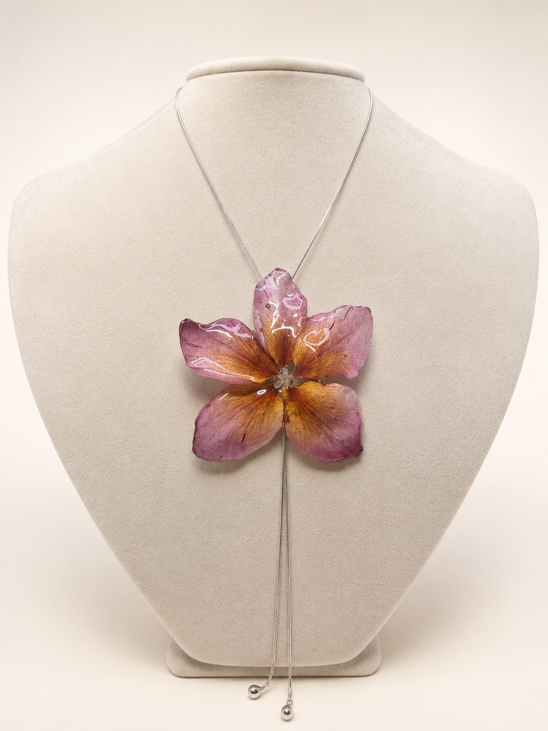 Cabaret Plumeria Bolo Necklace