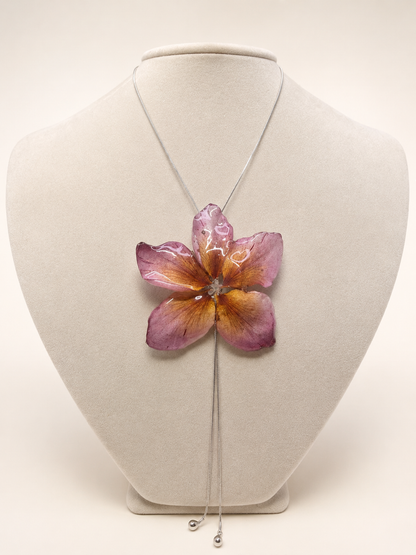 Cabaret Plumeria Bolo Necklace