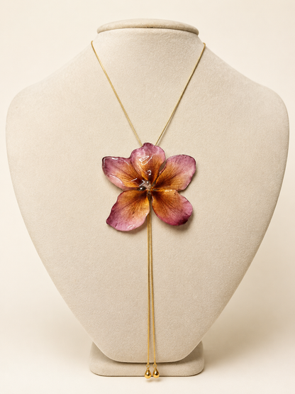 Cabaret Plumeria Bolo Necklace