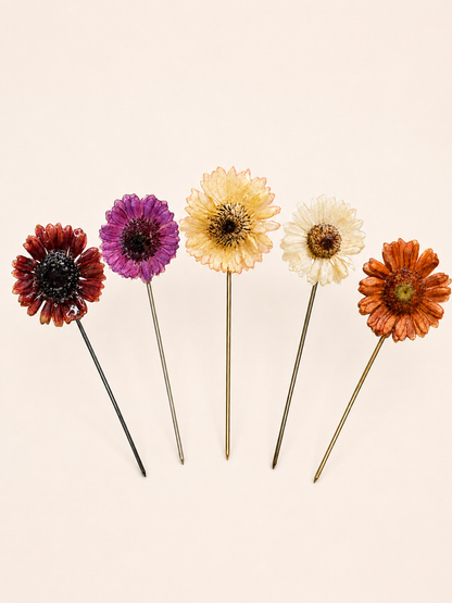 Gerbera Daisy Hairstick