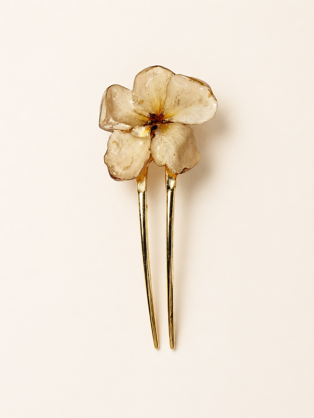 Yellow Gina Plumeria Hairpin