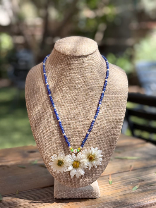 Blue Skies Daisy Necklace