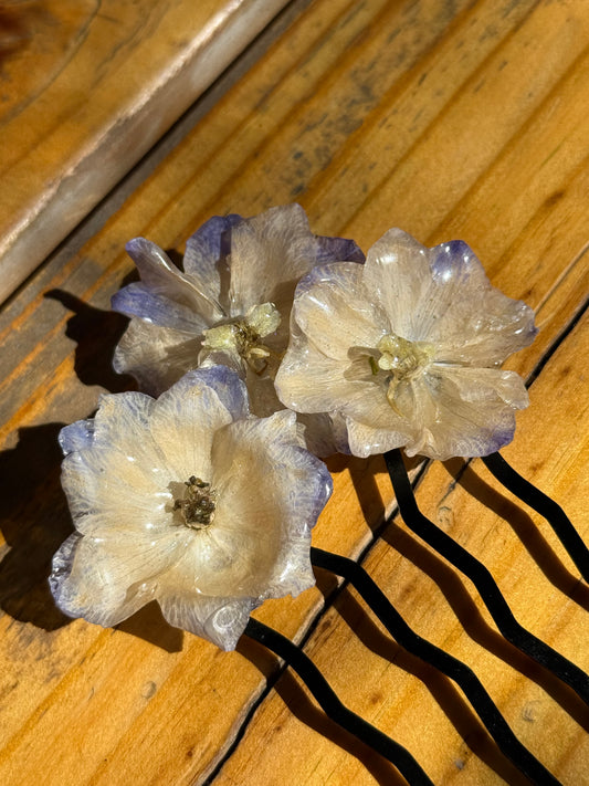 Aurora Blue Delphinium Hairfork / Hairpin
