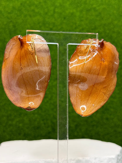 Cocoa Anthurium Earrings