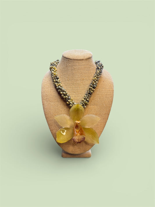 Sea Garden Cymbidium Necklace